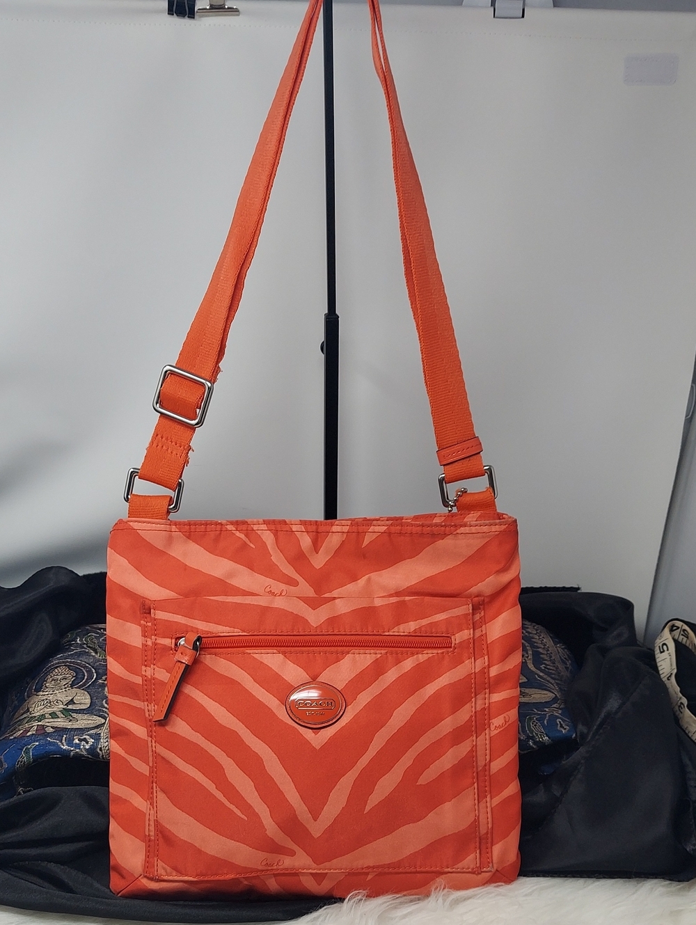 Coach Orange Zebra-Print, Getaway Crossbody Bag